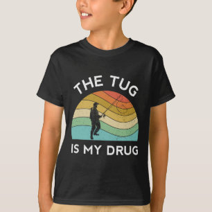 Camiseta Pescarias Engraçadas O Tug É A Minha Droga Mulher