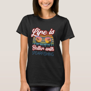 Camiseta Pescarista Da Pesca De Lança: A Vida É Melhor Com