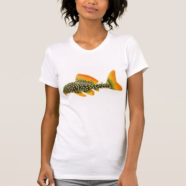 Camiseta Pescoço da colher de Pleco da luz do sol de Goldy (Frente)