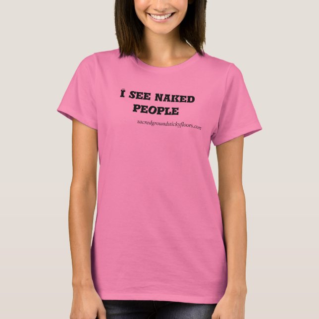 Camiseta pescoço de grupo do #Iseenakedpeople (Frente)