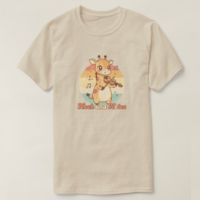 Camiseta Pescoço e Notas (Frente do Design)