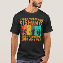 Camiseta Pescoço Engraçado Pista Pescador Hobby Mens