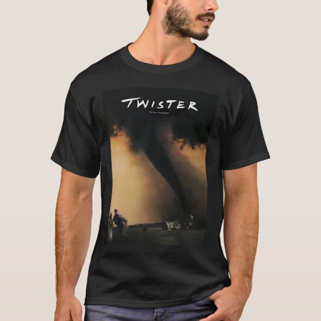 Camiseta Pescoço Redondo da Moda de Filme Mans Twister 1996 (Frente)