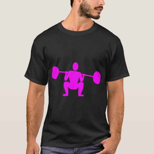 Camiseta Peso Elevador 01 - Magenta (Frente)