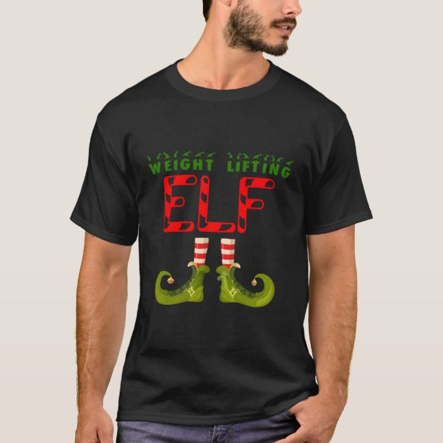 Camiseta Peso Levantando Elf Group Correspondente a pijamas (Frente)