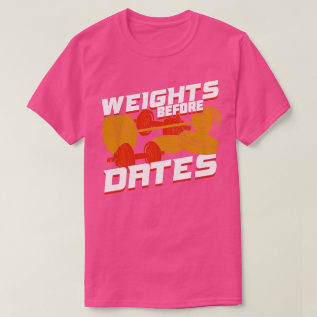 Camiseta Pesos Antes das Datas (Frente do Design)