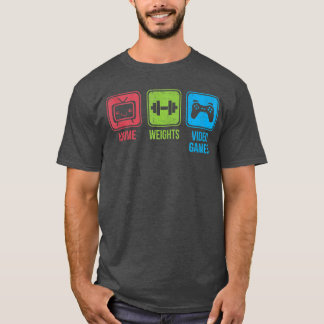 Camiseta Pesos de Anime Video Games Otaku Treinoankop vinta