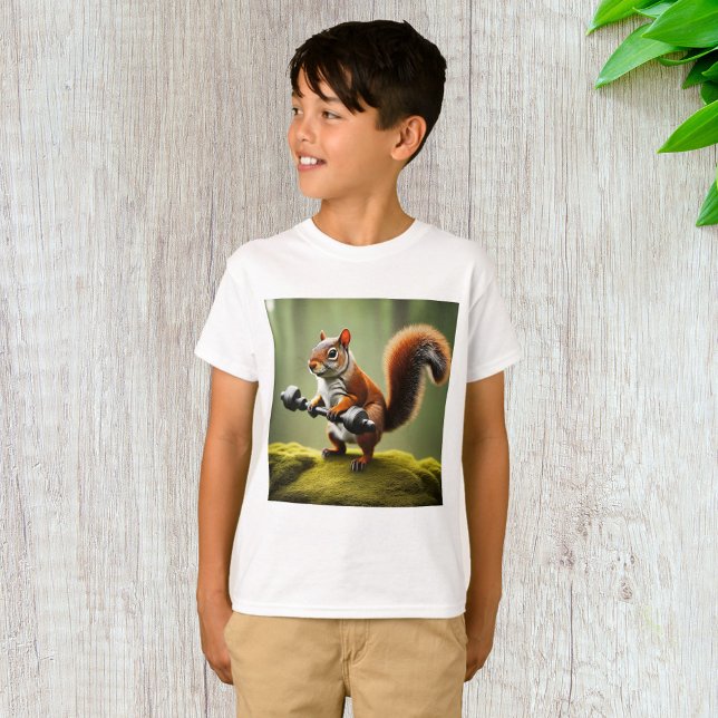 Camiseta Pesos de elevação do esquilo (Criador carregado)