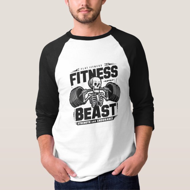 Camiseta Pesos elevadores de esqueleto (Frente)