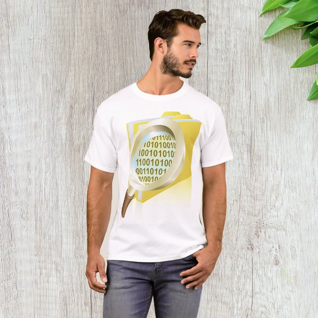 Camiseta Pesquisa de Ficheiro Digital de Vidro de Ampliação (Criador carregado)