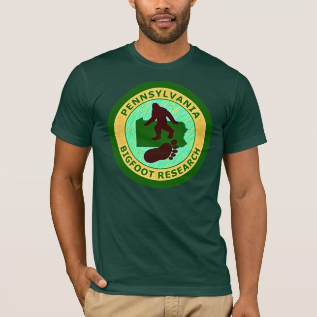 Camiseta Pesquisa de Pensilvânia Bigfoot (Frente)