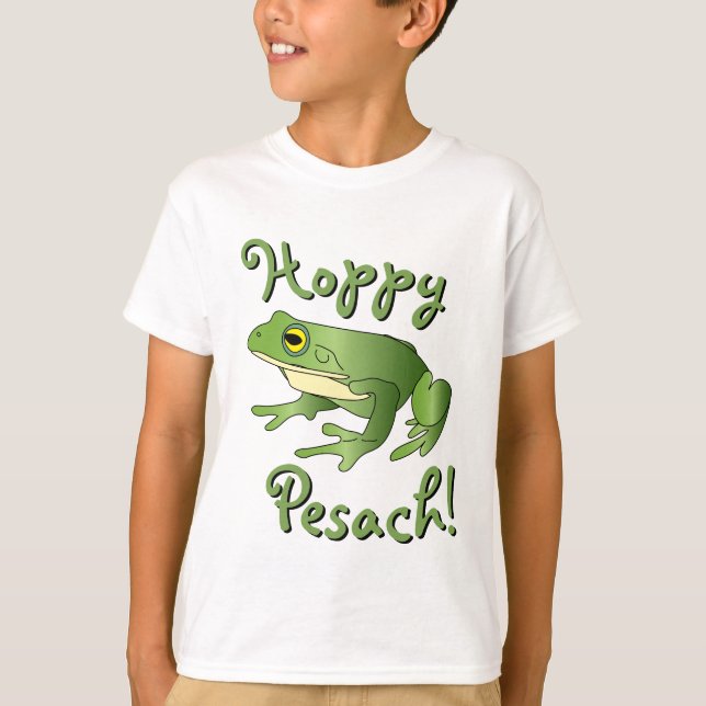 Camiseta Pessach Hoppy - Sapo Solteiro - T-shirt para crian (Frente)