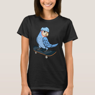 Camiseta Pêssego de Skate I Peach enfrentava pássaro azul