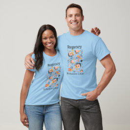 Camiseta Pêssego e design floral cor-de-rosa, Lover Romance
