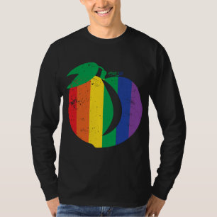 Camiseta Pêssego em dificuldades, Fruta de ameixa, Bootão r