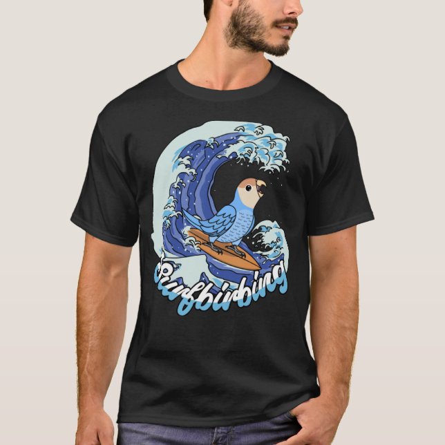 Camiseta Pêssego Surfbirm I Peach encarava o Pássaro Azul (Frente)