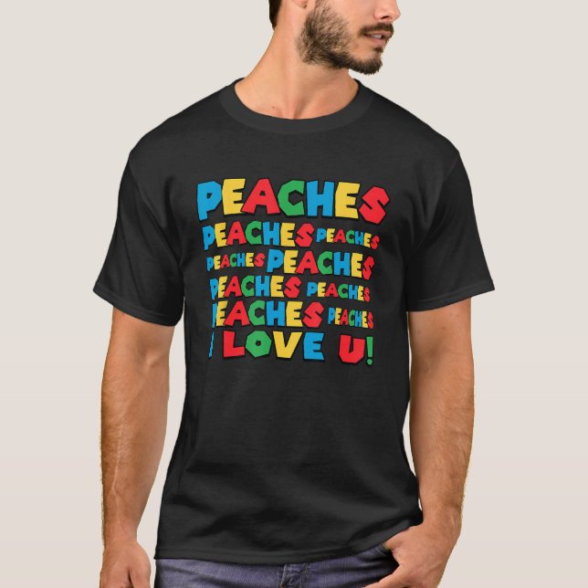 Camiseta Pêssegos Pêssegos Eu Te Amo (Frente)
