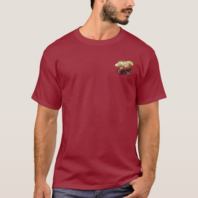 Camiseta Pêssegos Vintage Personalizados - Escola Antiga da (Frente)