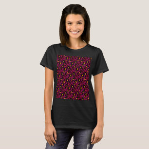 Camiseta Pessegueira rosa púrpura cor preta raparigas