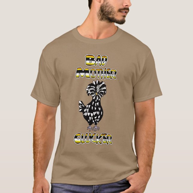 Camiseta Péssima Mãe Cloque | Galinha Engraçada (Frente)