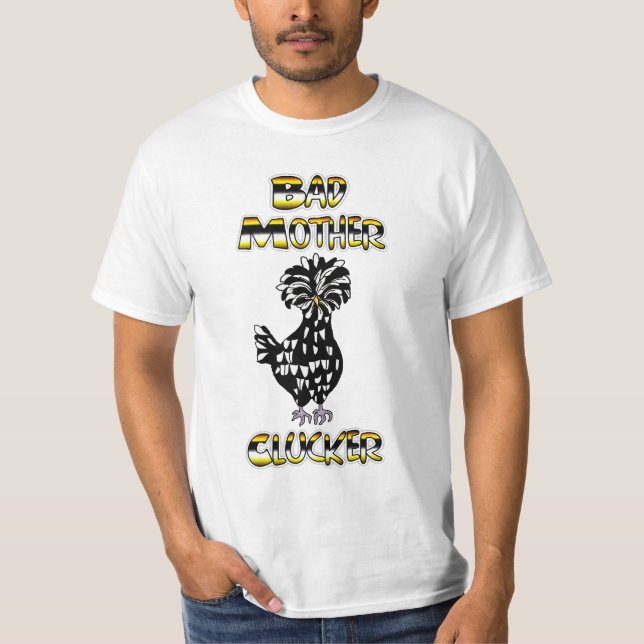 Camiseta Péssima Mãe Cluque | Galinha Engraçada  (Frente)