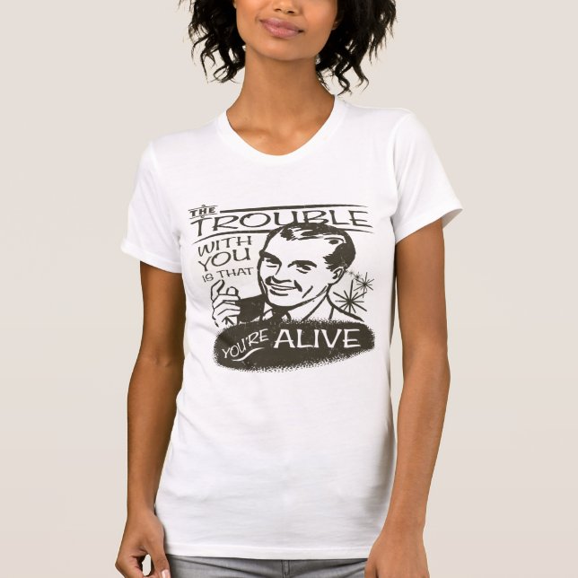 Camiseta Pessimista engraçado (Frente)