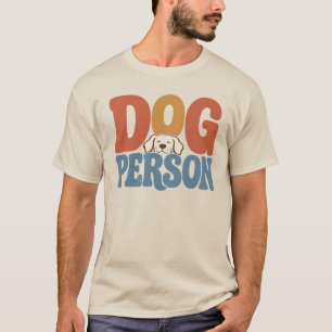 Camiseta Pessoa de Cachorro Retro Tipografia Amante de Cach