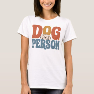 Camiseta Pessoa de Cachorro Retro Tipografia Amante de Cach