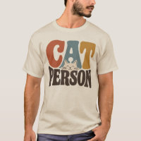 Pessoa de Gato Retro Tipografia Amante de Gatos
