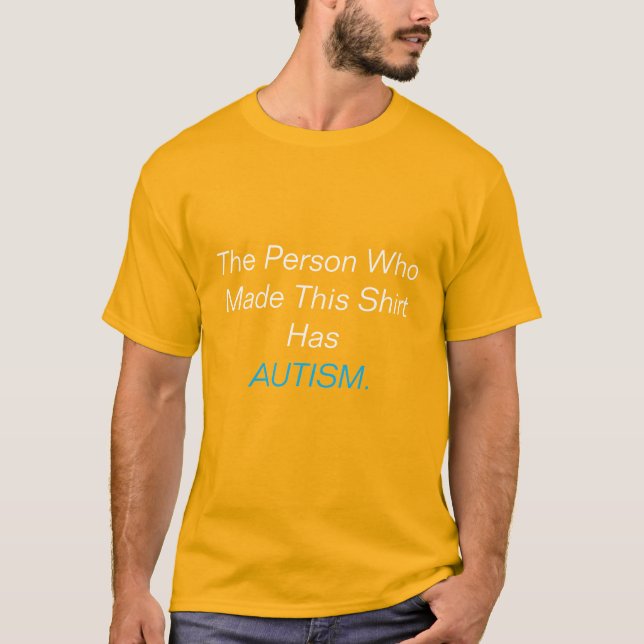 Camiseta Pessoa do AUTISM - Tee Amarelo (Frente)