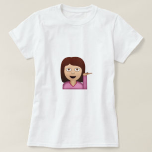 Camiseta Pessoa Emoji do balcão de informações