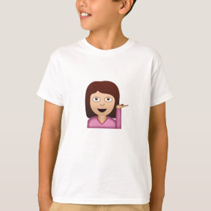 Camiseta Pessoa Emoji do balcão de informações
