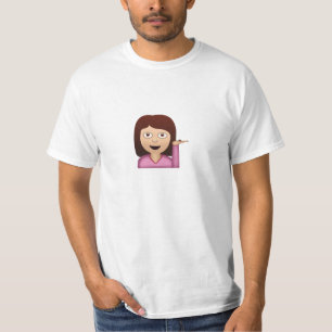 Camiseta Pessoa Emoji do balcão de informações