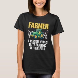 Camiseta Pessoa Fazendeira Que Se Destaca Em Seu Campo Co
