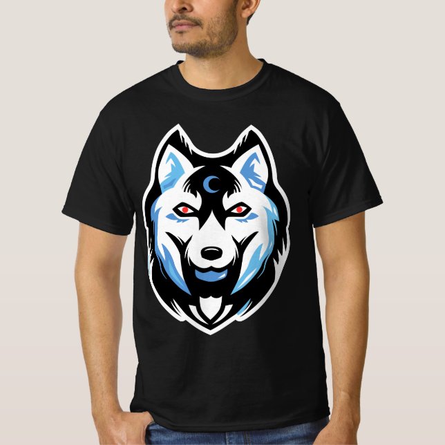 Camiseta pessoa husky lobo personalizado (Frente)