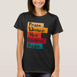 Camiseta Pessoa Mulher Homem Câmera Prisão