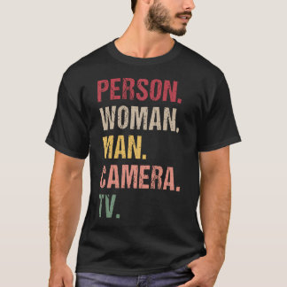 Camiseta Pessoa Mulher Homem Câmera Tv.