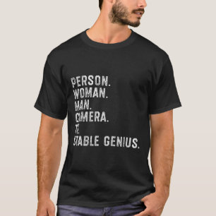 Camiseta Pessoa Mulher Homem Câmera Tv Estável Gênio Engraç