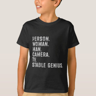 Camiseta Pessoa Mulher Homem Câmera Tv Estável Gênio Engraç