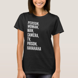 Camiseta Pessoa Mulher Homem Câmera TV Prisão Hahaha