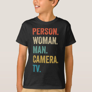 Camiseta Pessoa Mulher Homem Câmera Tv Teste Cognitivo Trum