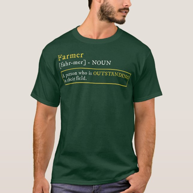 Camiseta Pessoa Que Está Em Pé Em Seu Agricultor De Campo (Frente)