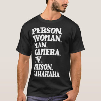 Camiseta Pessoa _Women_ Man Camera Liberdade de TV Hahaha E