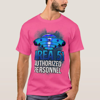 Camiseta Pessoal Autorizado da Área 51 Ufo Alien