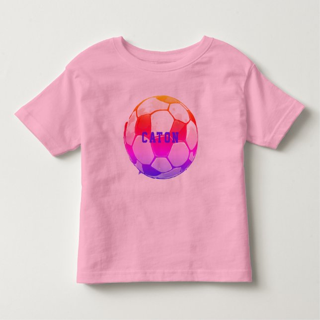 Camiseta Pessoal de Futebol Infantil Rosa (Frente)