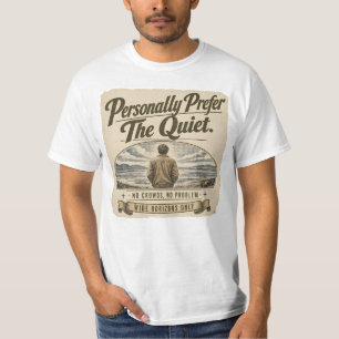 Camiseta Pessoalmente Prefiro o Design Retro Vintage Silenc