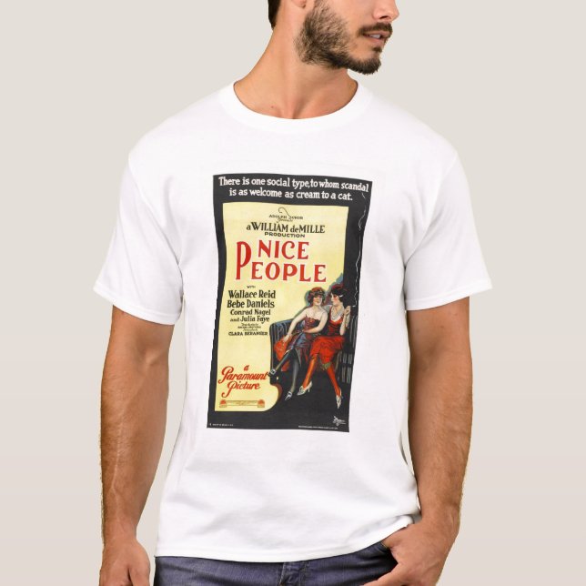 Camiseta Pessoas agradáveis 1922 do cartaz cinematográfico (Frente)