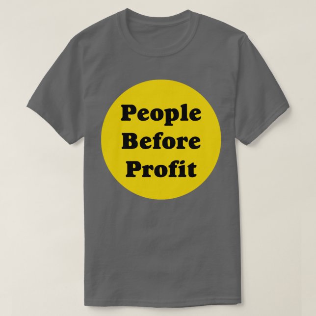 Camiseta Pessoas Antes do Lucro (Frente do Design)