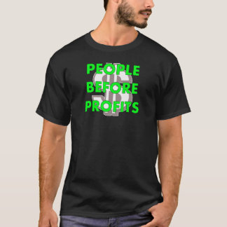 Camiseta pessoas antes dos lucros