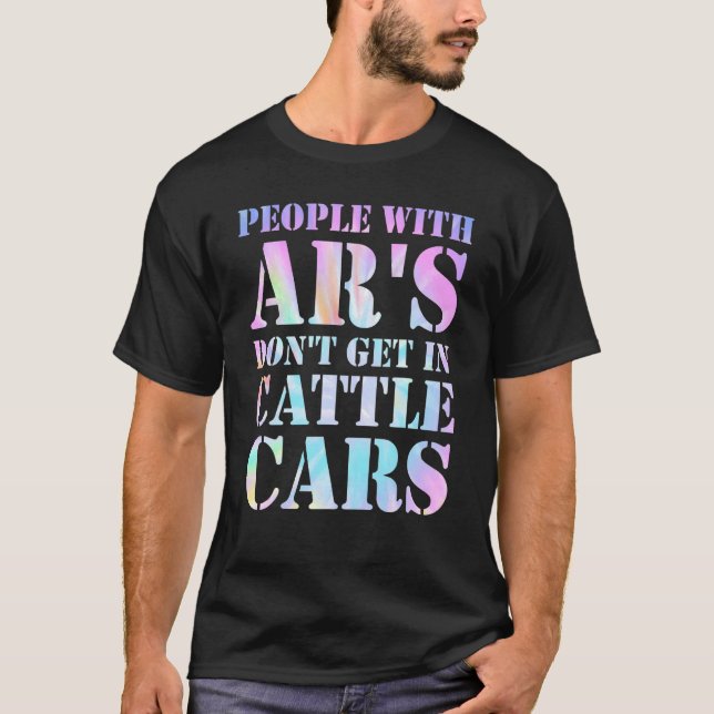Camiseta Pessoas com AR não chegam aos carros de gado Humor (Frente)